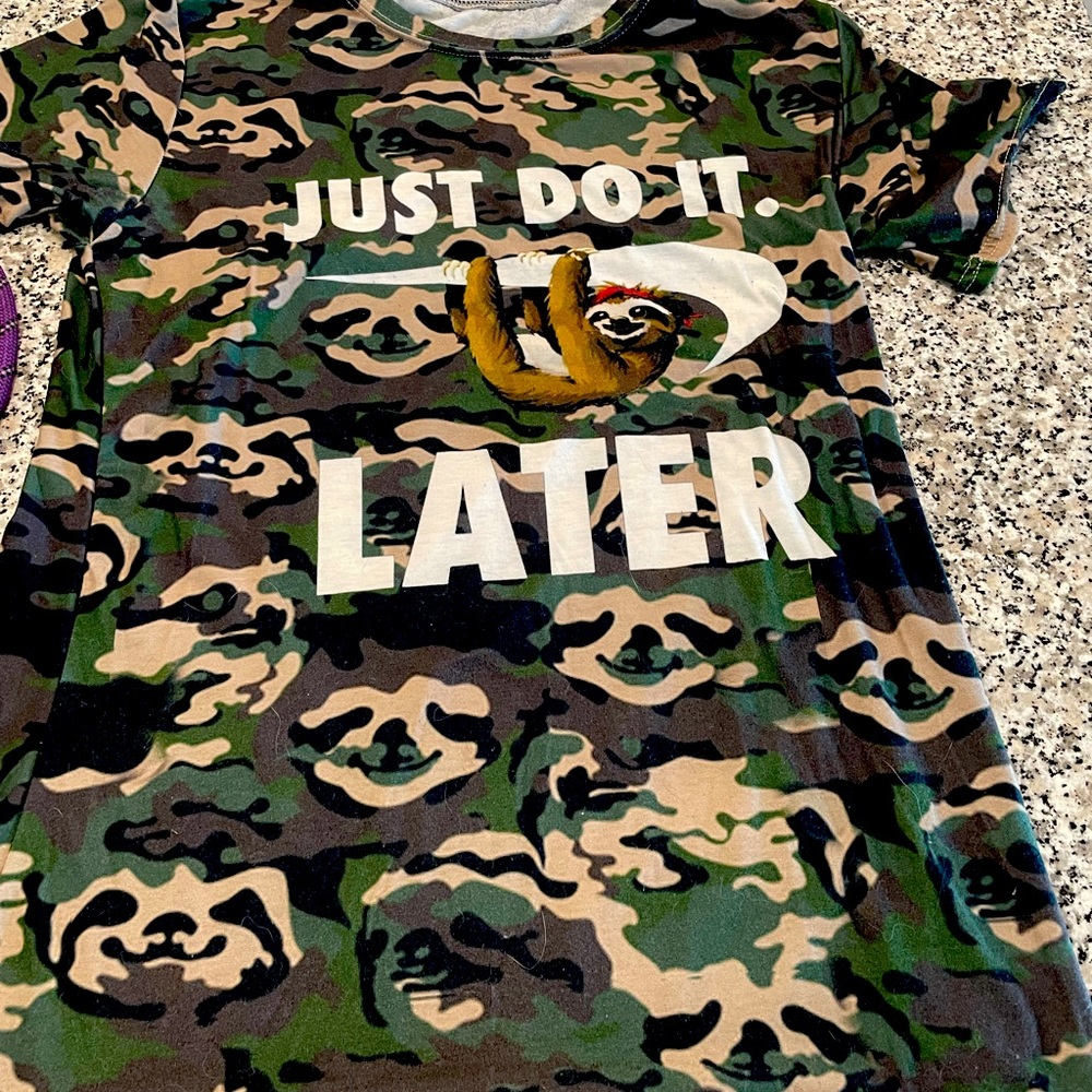 Unisex Camouflage Sloth T-shirt